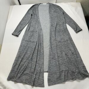 LuLaRoe Sarah Women's Small Open Front Heathered Gray Duster Cardigan Sweater